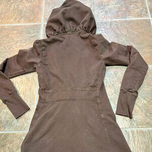 ~~Prairie Underground Hoodie Women's Small Brown Zip Jacket Ruched Pockets